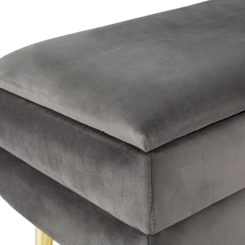 ARTISS VELVET FEEL STORAGE OTTOMAN