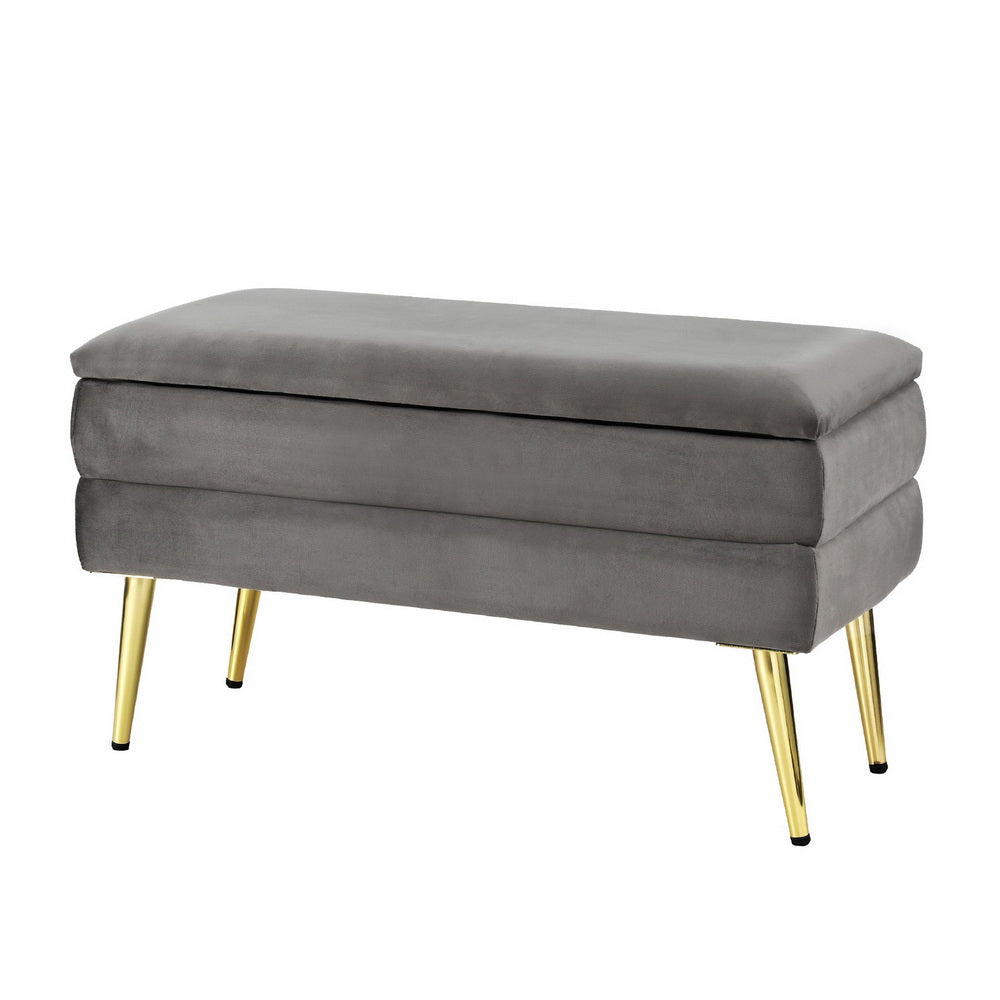 ARTISS VELVET FEEL STORAGE OTTOMAN