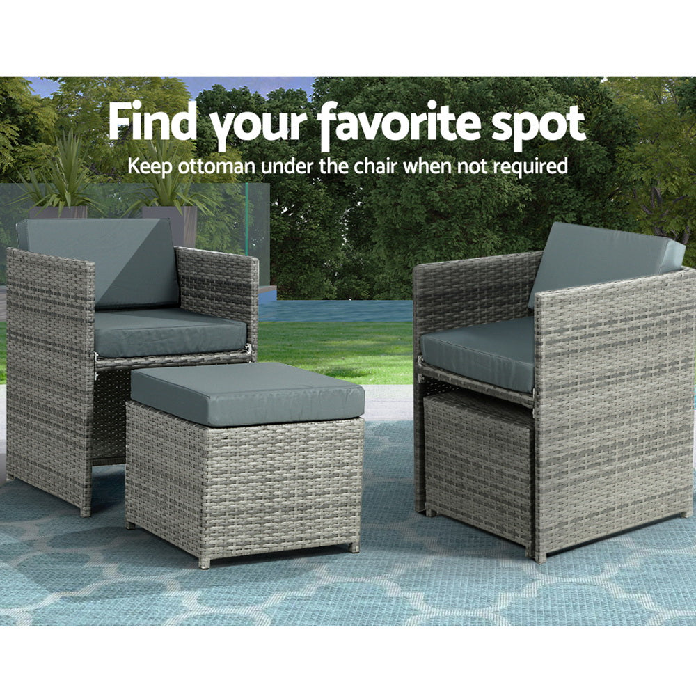 GARDEON 13PCE WICKER OUTDOOR SETTING