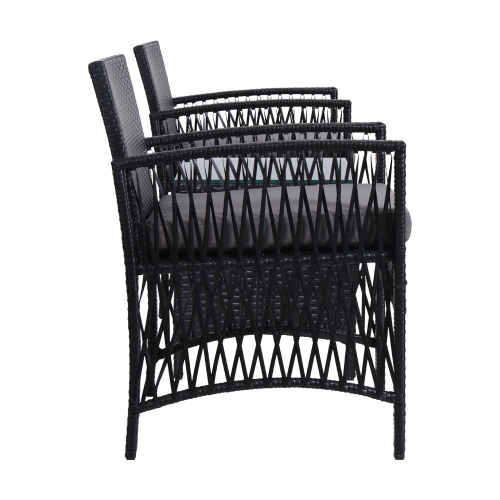 GARDEON 3PCE WICKER PATIO SET
