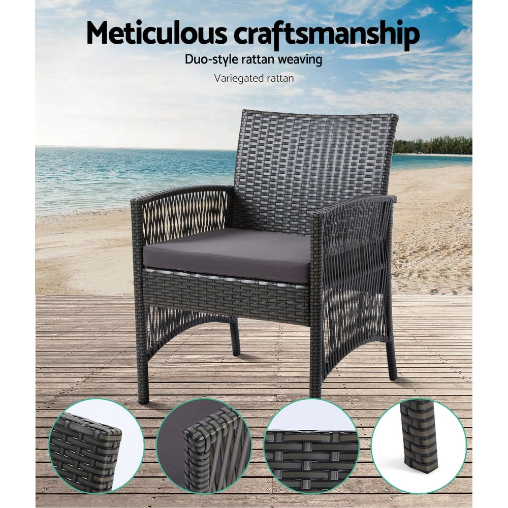 GARDEON 4PCE WICKER LOUNGE SETTING