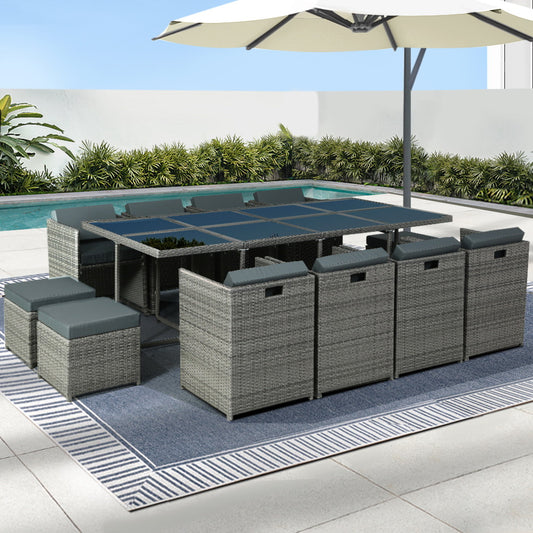 GARDEON 13PCE WICKER OUTDOOR SETTING