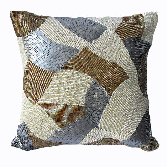MOONROCK BEADED FILLED CUSHION 30CM X 30CM