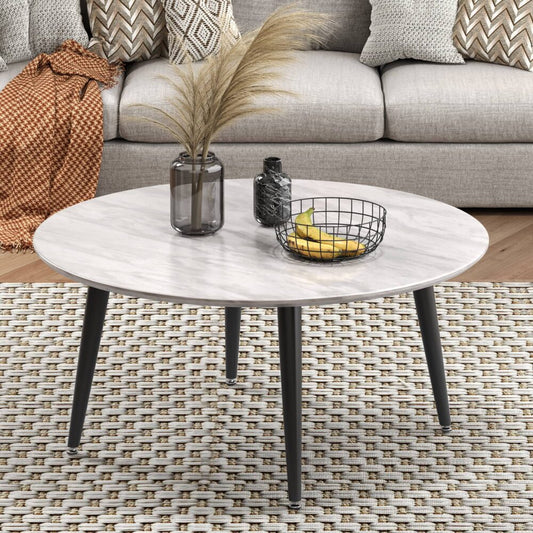 MINIMALIST MARBLE EFFECT COFFEE TABLE