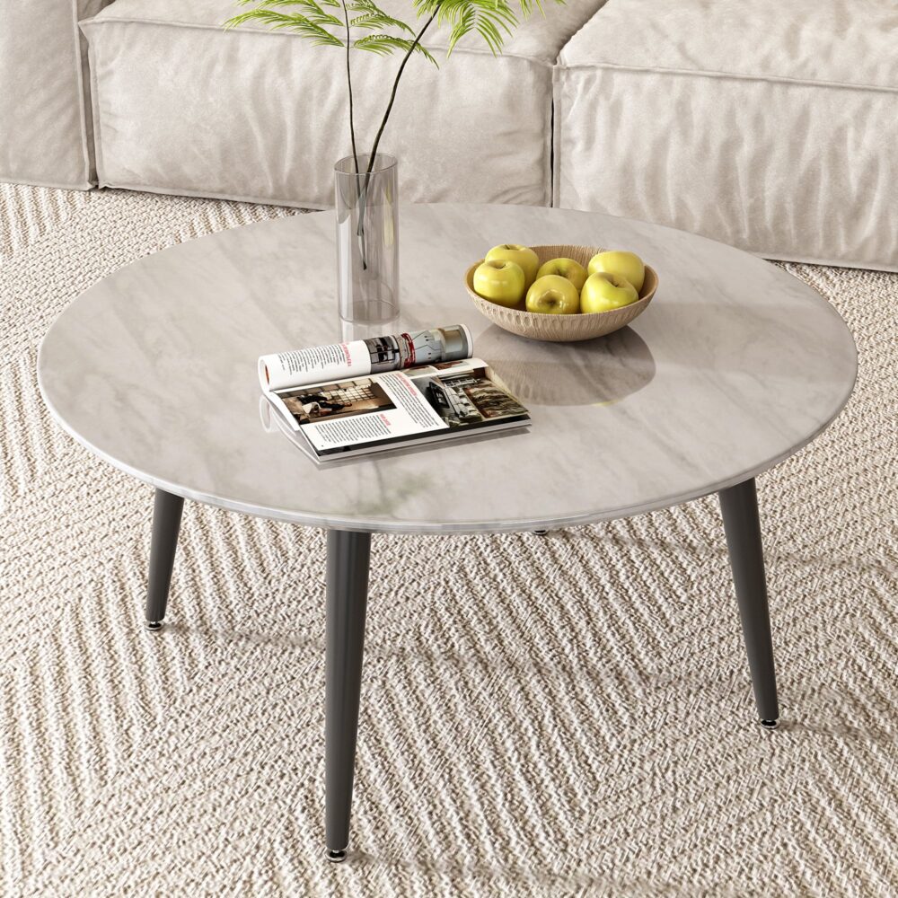 MINIMALIST MARBLE EFFECT COFFEE TABLE