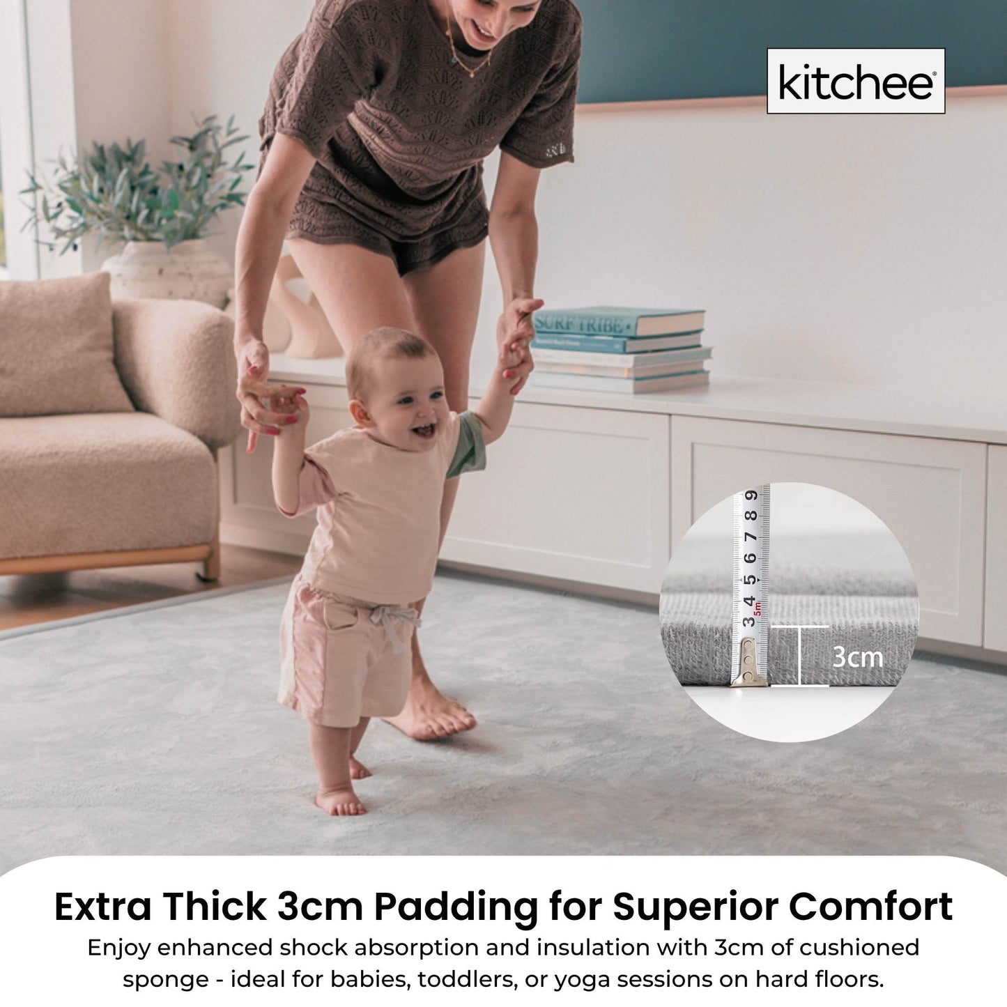 KITCHEE KIDS FOAM PADDED SOFT PLAY FLOOR PLAY MAT