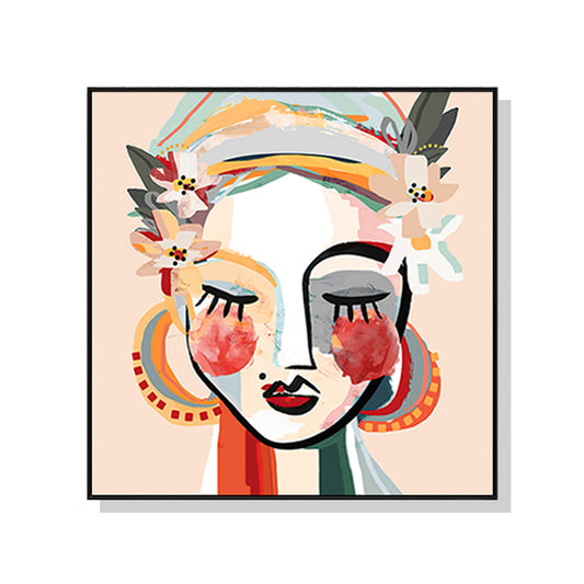 SOPHIE BLACK FRAMED CANVAS WALL ART 70CM X 70CM