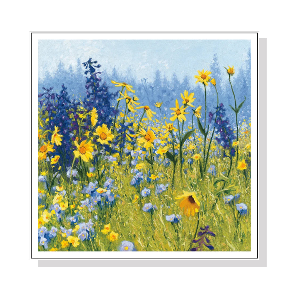 JOYFUL IN JULY WHITE FRAME CANVAS